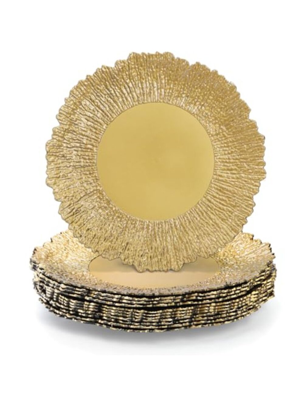 Set of 12 Plastic Charger Plates 13 Inch Round Reusable Decorative